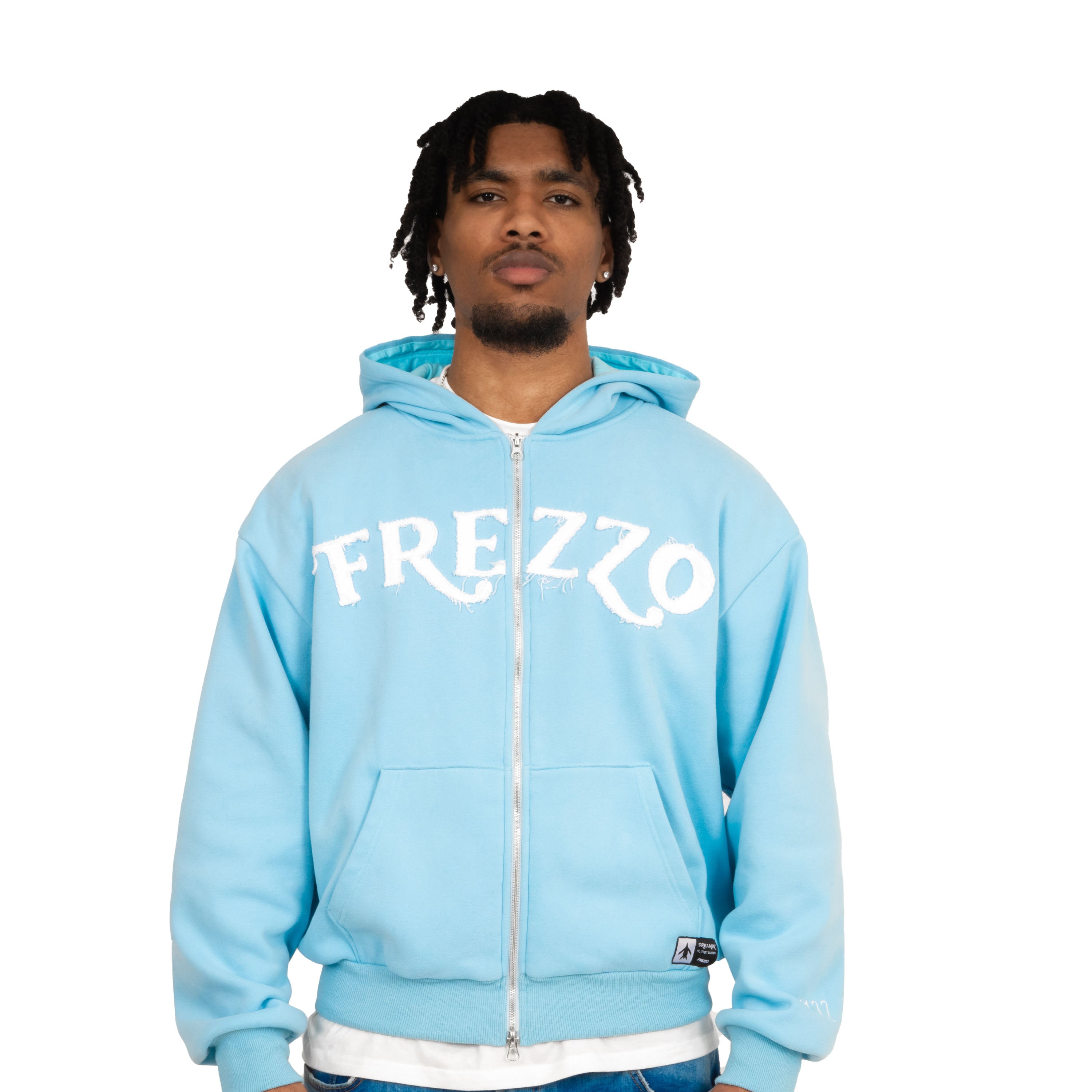 SKY BLUE ZIP-UP HOODIE